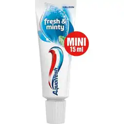 Etos Aquafresh Freshmint 3in1 Mini-Tandpasta 15ml aanbieding