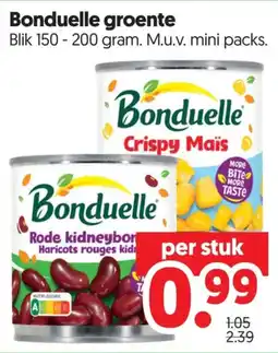 Dekamarkt Bonduelle groente aanbieding