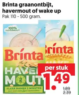 Dekamarkt Brinta graanontbijt, havermout of wake up aanbieding