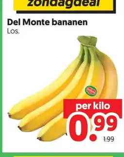 Dekamarkt Del Monte bananen Los. aanbieding
