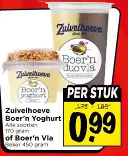Vomar Voordeelmarkt Zuivelhoeve Boer'n Yoghurt aanbieding
