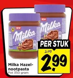 Vomar Voordeelmarkt Milka Hazel- nootpasta aanbieding