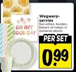 Vomar Voordeelmarkt Wegwerp- servies aanbieding