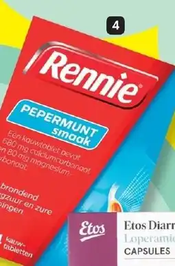Etos Rennie pepermunt aanbieding