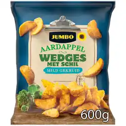 Jumbo Jumbo Aardappelwedges met Schil Mild Gekruid 600 g aanbieding