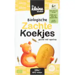 Jumbo De Kleine Keuken Biologische Zachte Koekjes Gezoet met Appelsap 6+ Maanden 6 x 2 Stuks 120 g aanbieding