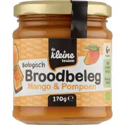 Jumbo De Kleine Keuken Biologisch Broodbeleg Mango & Pompoen 6+ Maanden 170 g aanbieding