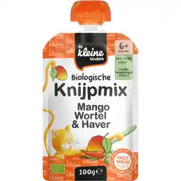 Jumbo De Kleine Keuken Biologische Knijpmix Mango Wortel & Haver 6+ Maanden 100 g aanbieding