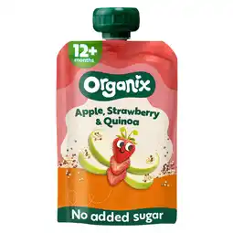 Jumbo Organix Knijpfruit appel, aardbei & quinoa 12mnd aanbieding