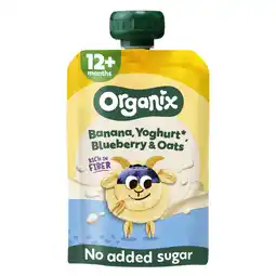 Jumbo Organix Knijpfruit Banaan, Yoghurt, Blauwe Bes & Haver aanbieding