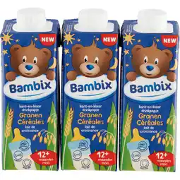 Jumbo Bambix Kant-en-Klaar Drinkpapje Granen 12+ Maanden 3 x 250 ml aanbieding