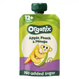 Jumbo Organix Knijpfruit Appel, Perzik & Mango 12+m aanbieding