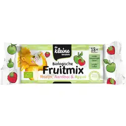 Jumbo De Kleine Keuken Biologische Fruitmix Rozijn, Aardbei & Appel 18+ Maanden 6 Stuks 84 g aanbieding