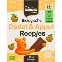 Jumbo De Kleine Keuken Biologische Dadel & Appel Reepjes 12+ Maanden 5 Stuks 75 g aanbieding
