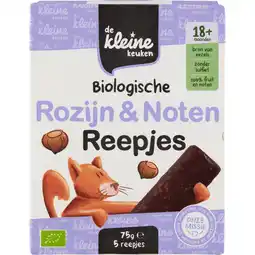 Jumbo De Kleine Keuken Biologische Rozijn & Noten Reepjes 18+ Maanden 5 Stuks 75 g aanbieding