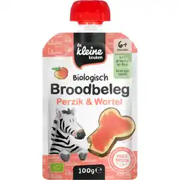Jumbo De Kleine Keuken Biologisch Broodbeleg Perzik & Wortel 6+ Maanden 100 g aanbieding