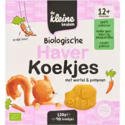 Jumbo De Kleine Keuken Biologische Haverkoekjes met Wortel & Pompoen 12+ Maanden 120 g aanbieding