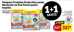 Kruidvat Pampers Premium Protection pants, Harmonie en Paw Patrol pants keysize aanbieding