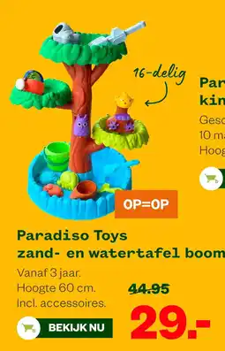 Welkoop Paradiso Toys zand- en watertafel boom aanbieding