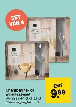 Xenos Champagne- of wijnglazenset aanbieding