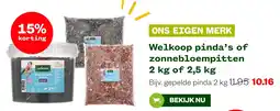 Welkoop Welkoop pinda's of zonnebloempitten 2 kg of 2,5 kg aanbieding