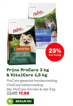 Welkoop Prins ProCare 3 kg & VitalCare 1,5 kg aanbieding