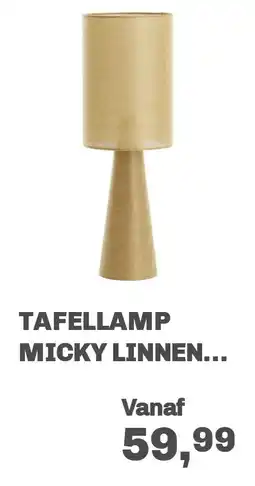 Trendhopper Tafellamp Micky Linnen Olijfgroen aanbieding