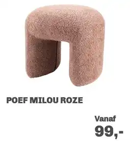 Trendhopper Poef Milou Roze aanbieding