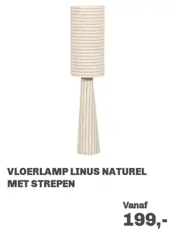 Trendhopper Vloerlamp Linus Naturel met strepen aanbieding