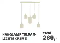 Trendhopper Hanglamp Tulsa 5-lichts Creme aanbieding