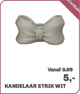 Trendhopper Kandelaar Strik Wit aanbieding