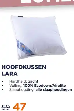TotaalBED Hoofdkussen Lara ecodown/airolite aanbieding