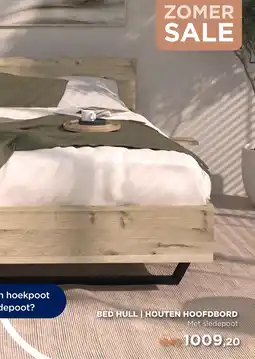 TotaalBED Bed Hull | houten hoofdbord | 140 x 200 cm | Slede poten aanbieding