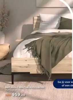 TotaalBED Bed Hull | houten hoofdbord | 140 x 200 cm | Hoekpoten aanbieding