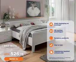 TotaalBED Bed Ibiza | 140 x 200 cm | Alpine Wit aanbieding