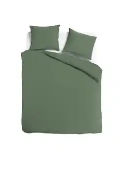 TotaalBED Dekbedovertrek Noa Olijfgroen | 240 x 200/220 cm aanbieding