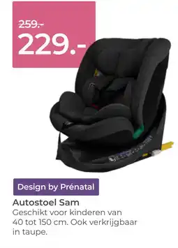 Prenatal Autostoel Sam aanbieding
