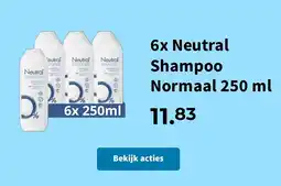 Plein.nl 6x neutral shampoo normaal aanbieding