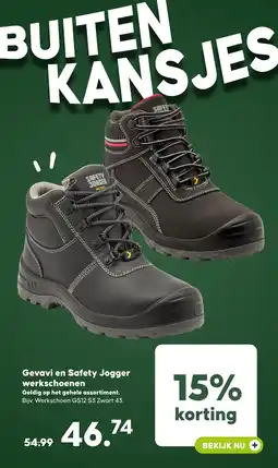 Pets Place Gevavi en Safety Jogger werkschoenen Geldig op het gehele assortiment. aanbieding