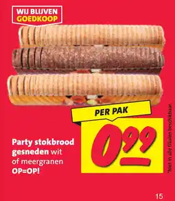 Nettorama Party stokbrood gesneden aanbieding