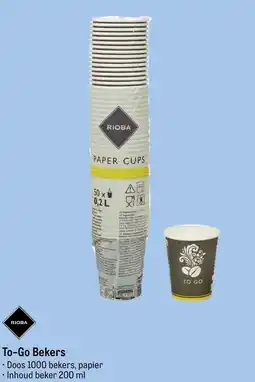 Makro To-Go Bekers aanbieding