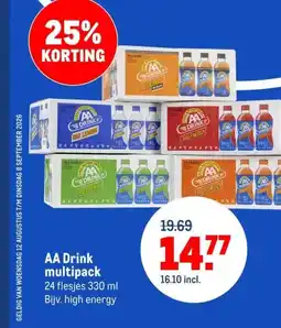 Makro AA Drink multipack aanbieding