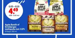 Makro Apple Bandit of Grimbergen multipacks incl. 0.0% aanbieding