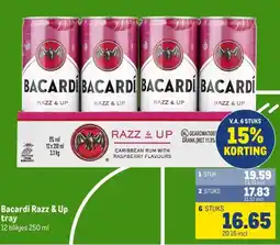 Makro Bacardi Razz & Up tray aanbieding