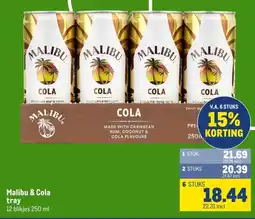 Makro Malibu & Cola tray aanbieding