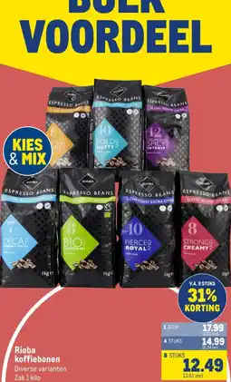 Makro Rioba koffiebonen aanbieding