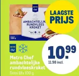 Makro Metro Chef ambachtelijke rundvleeskroket aanbieding