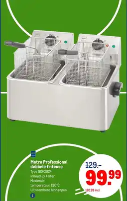 Makro Metro Professional dubbele friteuse aanbieding