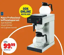 Makro Metro Professional koffiezetapparaat aanbieding