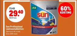 Makro Sun Professional vaatwastabletten aanbieding